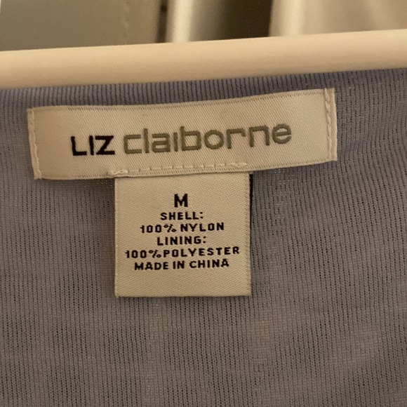 Liz Claiborne Tank - Dark and Light Blue and Tan, fully lined in pale blue layer - Picture 2 of 4